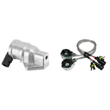 peça Zm01-20-660 Zm0120660 Válvula de Controle de Ar da Marcha Lenta e 2 peças Adaptadores de Lâmpada de Xenônio com Chicote de Conexão