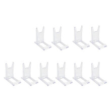 20 piezas de soporte de exhibición, soportes de placa de acrílico, caballete de exhibición transparente deslizante ajustable, dos partes para