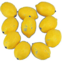 20 pezzi di limoni artificiali, limoni finti, limoni finti, frutti di colore giallo
