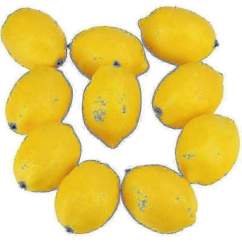 20 limones artificiales amarillos