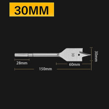 1 stuk platte houtboor 20-38 mm platte boren HCS voor houtboren mechanisch elektrisch gereedschap timmerwerk W