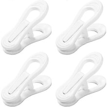 Conjunto de 20 prendedores plásticos multiuso para cabides, prendedores plásticos brancos para cabides de plástico, cabide plástico padrão.