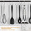 20 pcs Silicone Kitchen Utensils,Cooking Tool Set Heat Resistant Silicone Kitchenware, Non-Stick Kitchen Baking Tools 10 Sets + 10 S Hooks - 3