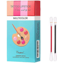Tattoo-Lippenstift 20 Stück Wattestäbchen-Lippenstift Langanhaltend und kussecht Wattestäbchen-Lippenglanz zum einfachen Mitnehmen (20 Stück, Mix)