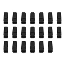 20 Stück Kleiderbügelclips aus Kunststoff für Hosen, Röcke und Kleidung (Schwarz)