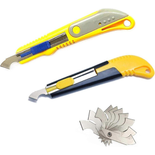 2pcs Plexiglass Sheet Cutter Acrylic Cutter 20 Pcs Blade Set Yellow/gray