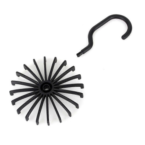 1 Pcs Adjustable Rotating Tie Rack, 20 Hooks for Belts, Scarves 2