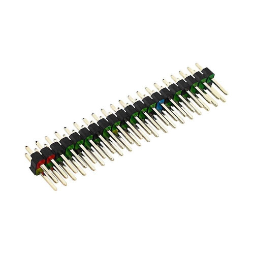 Conjunto de 5 conectores GPIO macho de 2 x 20 pinos para Zero Double Row, com 20 pinos e empilhamento. 2
