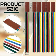 20 Pcs Bible Ribbon Bookmark Bulk Artificial Leather Christian Book Markers with 5 Colorful Ribbons