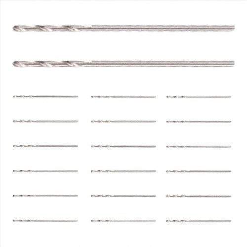 20 Pcs 30mm Long 0.8mm Dia Micro HSS Twist Drill Bit 2