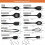 20 pcs Silicone Kitchen Utensils,Cooking Tool Set Heat Resistant Silicone Kitchenware, Non-Stick Kitchen Baking Tools 10 Sets + 10 S Hooks - 2