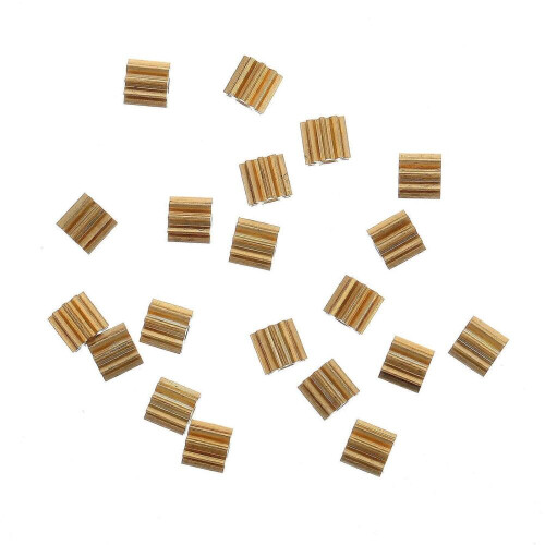 20 pezzi di pignone in rame da 9 denti, spessore 2 mm, ingranaggio meccanico a piccolo modulo 2