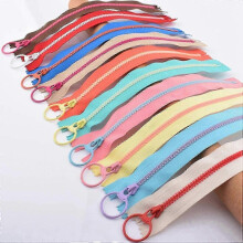 Cremalleras, 20 piezas de cremalleras de colores con anilla metálica, para costura y manualidades (20 cm, 10 colores)