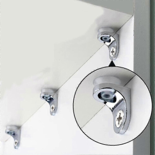 20 Pcs Right Fixing Clip Shelf Bracket Suct Base Glass Shelve -- 1