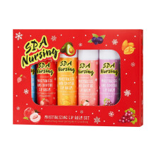 Lip Balm Set with Deep Hydration, Fruit Flavor Variety, Travel Size, GiftReady Box of 6