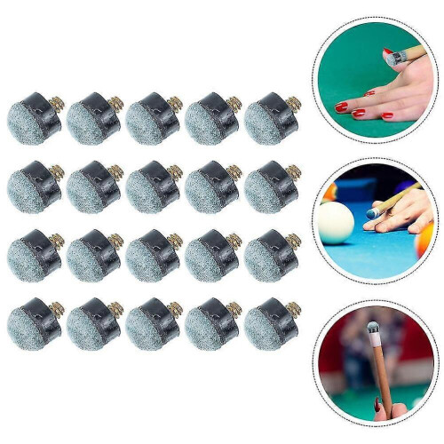 20 Pcs Pool Table Accessories Screw Tips Billiard Cue Tip Head Pool Cue Tips Replacement Screw Pool Cue Tips 2