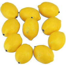 20 pezzi di limoni artificiali, limoni finti, frutti di limoni finti in giallo, 3 pollici di lunghezza x 2 pollici di larghezza - HYJ