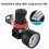 AR2000 G1/4 Thread Pneumatic Mini Air Regulator Filter Switch 10mm Pressure Reduction Valve for Compressors 5