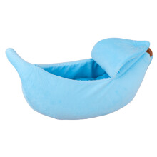 Halfopen schuilplaats/grot, zachte huisdiermand/warm bed voor kittens en puppy's, creatieve banaanvorm biedt privacy voor kleine huisdieren