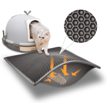 Pet Care Essential, Cat Litter Box Mat, Designed To Trap And Recycle Various Litter Types, EVA Material, Double-Layer Structure, For Hooded Self-Clean