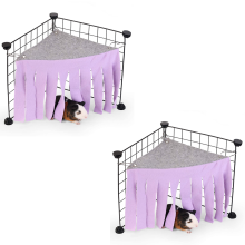 Fuzzy Paradise, Rede Multiuso para Pequenos Animais, Tenda Escondida em Lã, Acessórios para Gaiola de Animais de Estimação na Floresta, para