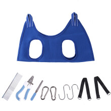 Hondenverzorgingshangmat met accessoires, huisdierverzorgingsset voor nagels knippen en baden, verzorgingsharnas met kam en tondeuse, comfortabele