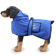 Roupão de banho para animais de estimação, capa de secagem para cães em microfibra superabsorvente com velcro para facilitar a colocação e a