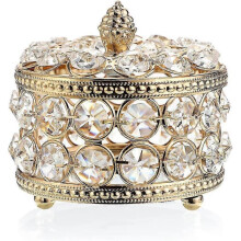 Joyero con espejo de cristal, organizador de joyas, decoración del hogar, anillo, pendientes, collar, soporte de almacenamiento, caja de recuerdos