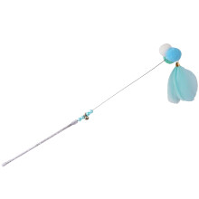 Baguette de stimulation mentale pour chats d'intérieur, jouet flexible et léger avec tige rétractable et trois jouets interchangeables pour des