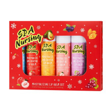 6pcs Fruit Flavored Lip Balm Set Deep Hydration for Dry Lips Gift Ready Compact Travel Size