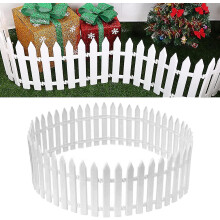 20christmas Tree Fence Plastic White Palisade Xmas Tree Home Garden Wedding Party Decoration Miniatu
