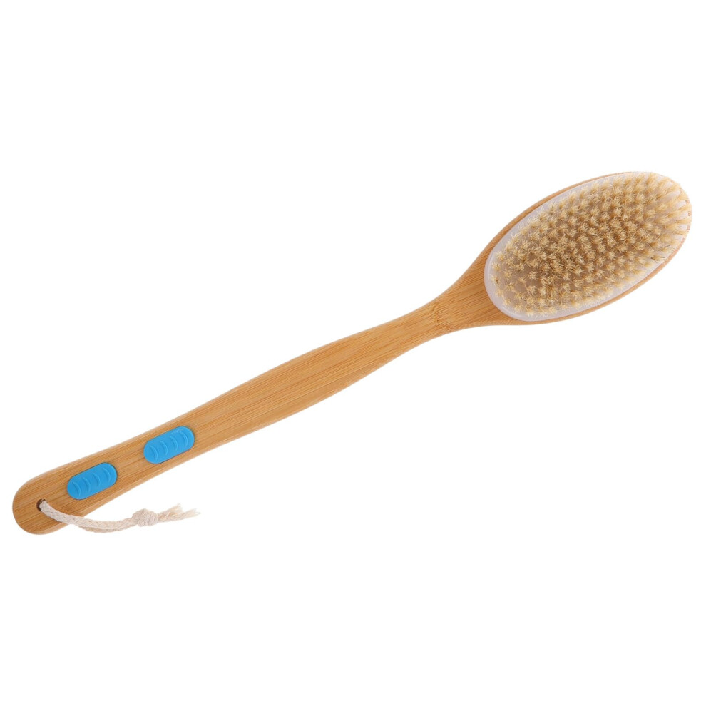 Long Handle Back Scrubber Bath Brush with Soft Bristles for Wet or Dry Use and Skin Exfoliation