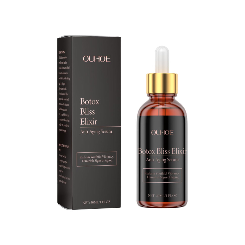 Facial Serum with Peptides and Glycerin Anti Aging Hydrating Formula for Fine Lines and Elasticity 30ml