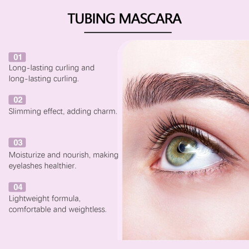 Volumizing and Lengthening Mascara, SmudgeProof AllDay Curl with Clump Precision Brush, 2Pack 2