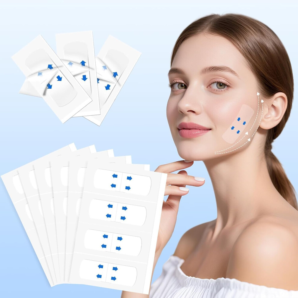 Face Lift Tape Invisible, 152PCS Waterproof UltraThin Facial Lifting Strips for Wrinkles and Double Chin