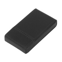 Portasigarette con coperchio automatico, 20 pezzi, sigari sottili, custodia protettiva in PU, accessori per fumatori, per viaggi all'aperto, nero