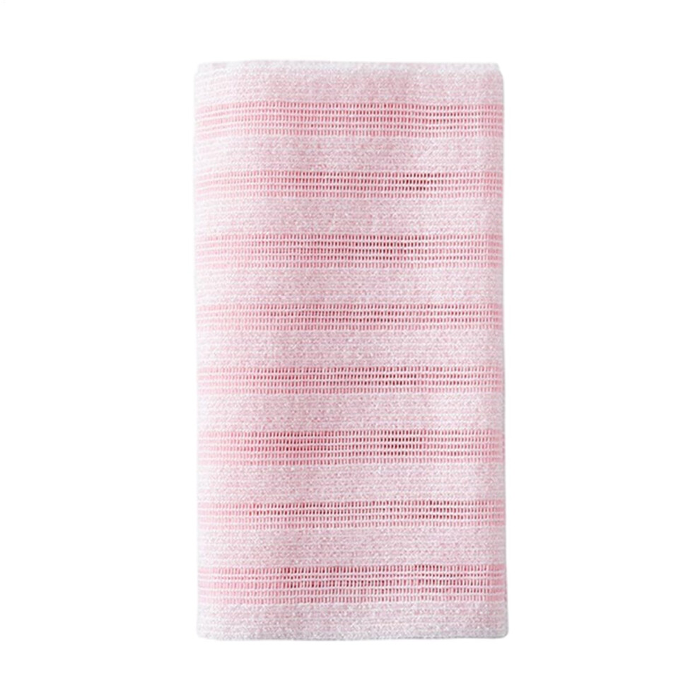 Exfoliating Body Scrubber with Long Handle for Shower, Japanese Pink Towel for Dead Skin Removal
