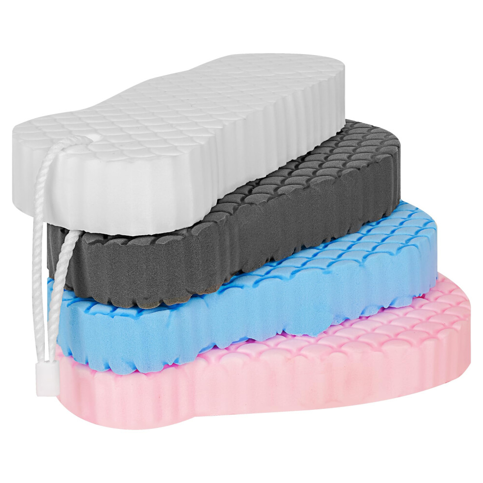 4PCS PVA Exfoliating Bath Sponge for Shower, Gentle Body Scrubber for Dead Skin Removal