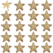 20 Pcs Gold Star Zinc Alloy Push Pin Multi-Functional Decorative Thumbtack Fixed Paper Photo Memo Note for Cork Board Map Drawing Pins Nail