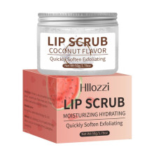 Coconut Lip Scrub 50g Natural Sugar Exfoliator for Dry Chapped Lips with Deep Hydration Boost