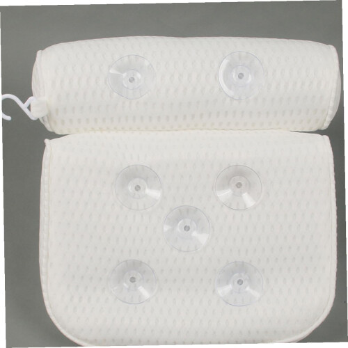 Bath Pillow with Strong Suction Cups Ergonomic Mesh Cushion for Head and Neck Support 2
