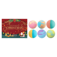 Christmas Bath Bomb Gift Set 6pcs Extra Large Fizzy Holiday Scents for Winter Spa Soak