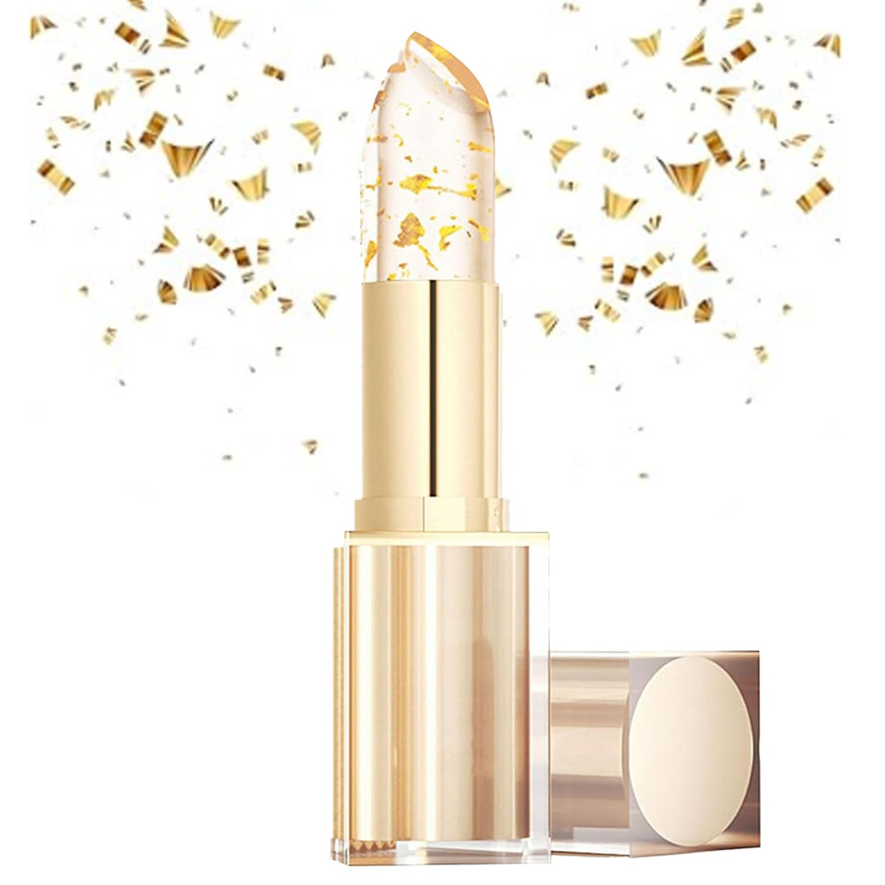 Gold Color Changing Lipstick With 24K Flake, Ph Sensitive, Long Lasting Moisturizing Lip Balm
