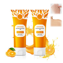 2Pcs Exfoliating Face and Body Gel with Natural Orange Extract, Deep Pore Cleansing, Gentle Hydration