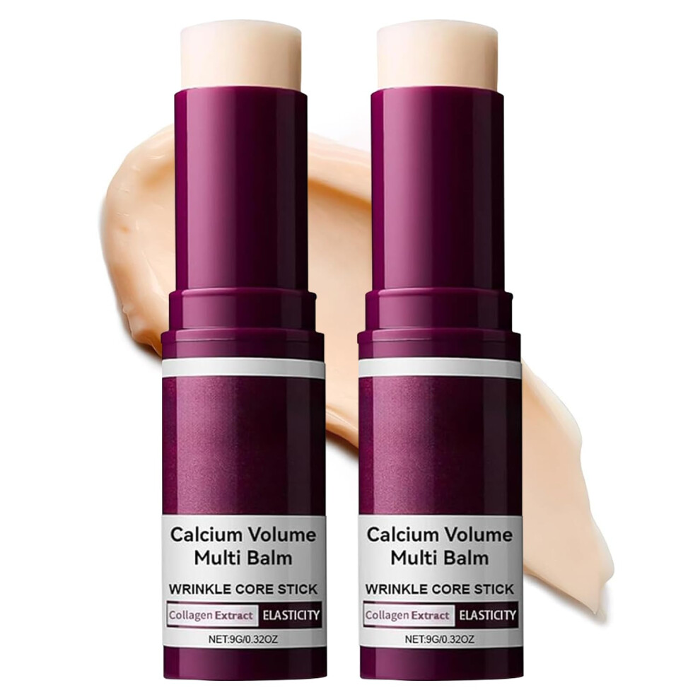Moisturizing Balm Stick with Calcium and Vitamin E for Deep Hydration and AntiAging Face Neck 2PCS