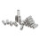 20Pcs M5 x 0.8-8-L20mm Stainless Steel Hex Coupling Nuts, Rustproof Silver 7