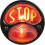 Black 12V Duolamp Tail Light for Ford Model A with Amber 'stop' Script on Red Glass Lens 1