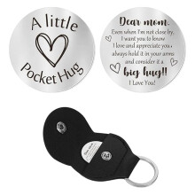 Mothers Day Pocket Hug Gifts for Mum Gifts,Pocket Hug Token,Stainless Steel Double Sided Inspirational Keepsake,Thinking of You Gift,Perfect for Birth