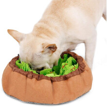 Snuffelmat voor honden, milieuvriendelijke interactieve voerpuzzel van vilt, stimuleert natuurlijk foerageergedrag en helpt stress te verminderen,