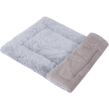Husdjursbäddmatta, vändbar mjuk och varm hundbursunderlägg, bekväm memory foam-hundbädd för små hundar, tvättbar husdjurssängmadrass med mode